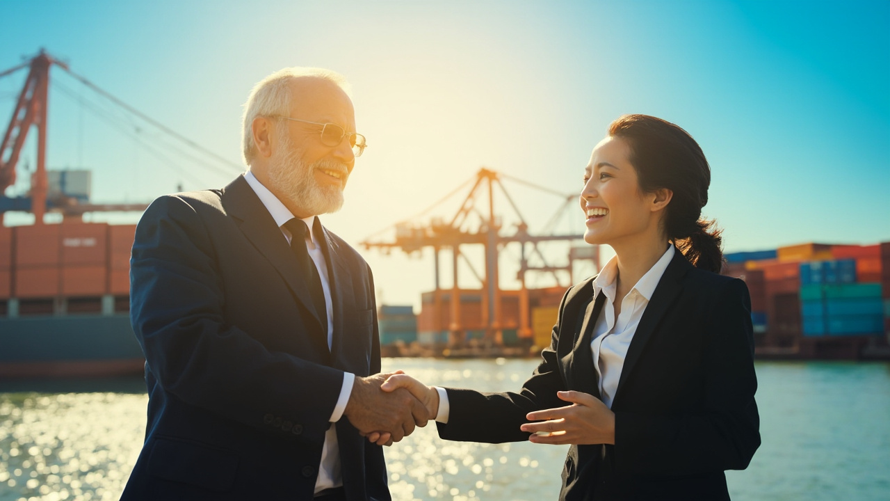 Western and Vietnamese partners sealing a trade deal.