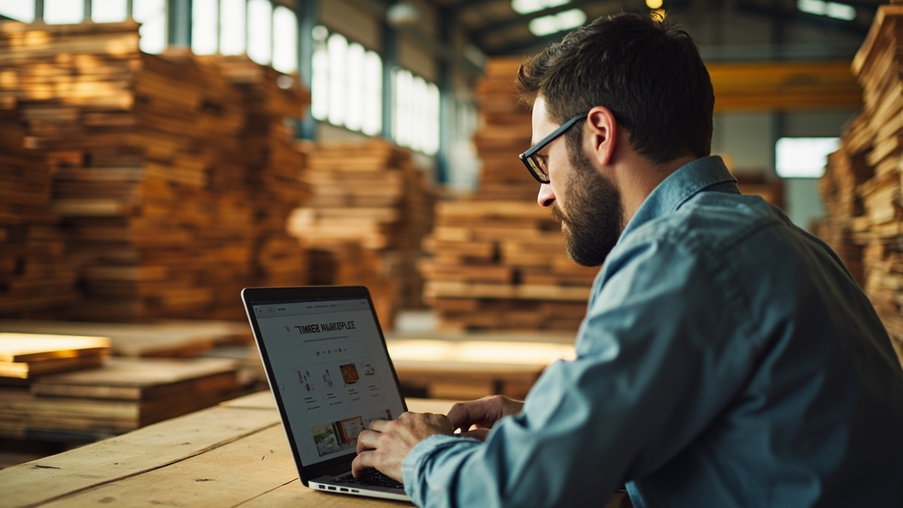 Browsing timber options on a leading Australian online marketplace.