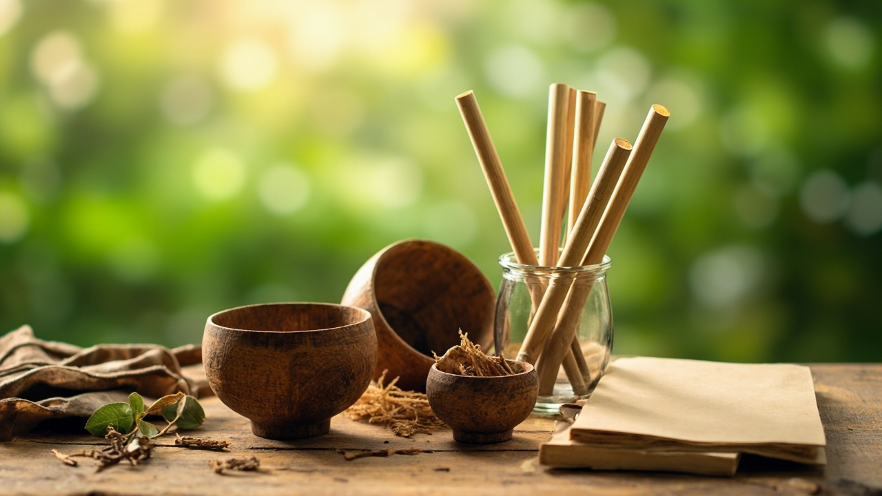Vietnamese artisan crafting eco-friendly bamboo products.