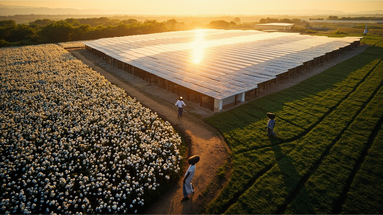 Artisans collaborate with technicians in a Vietnamese textile production facility