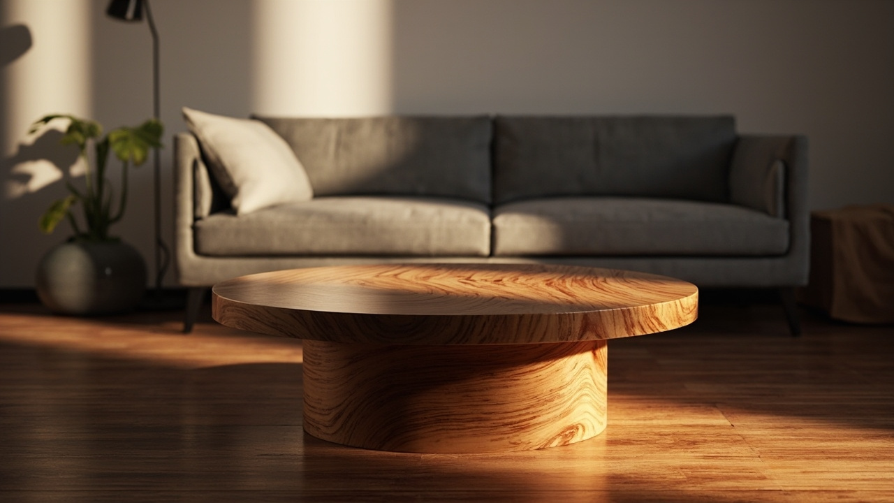 Acacia wood table showcasing natural elegance.