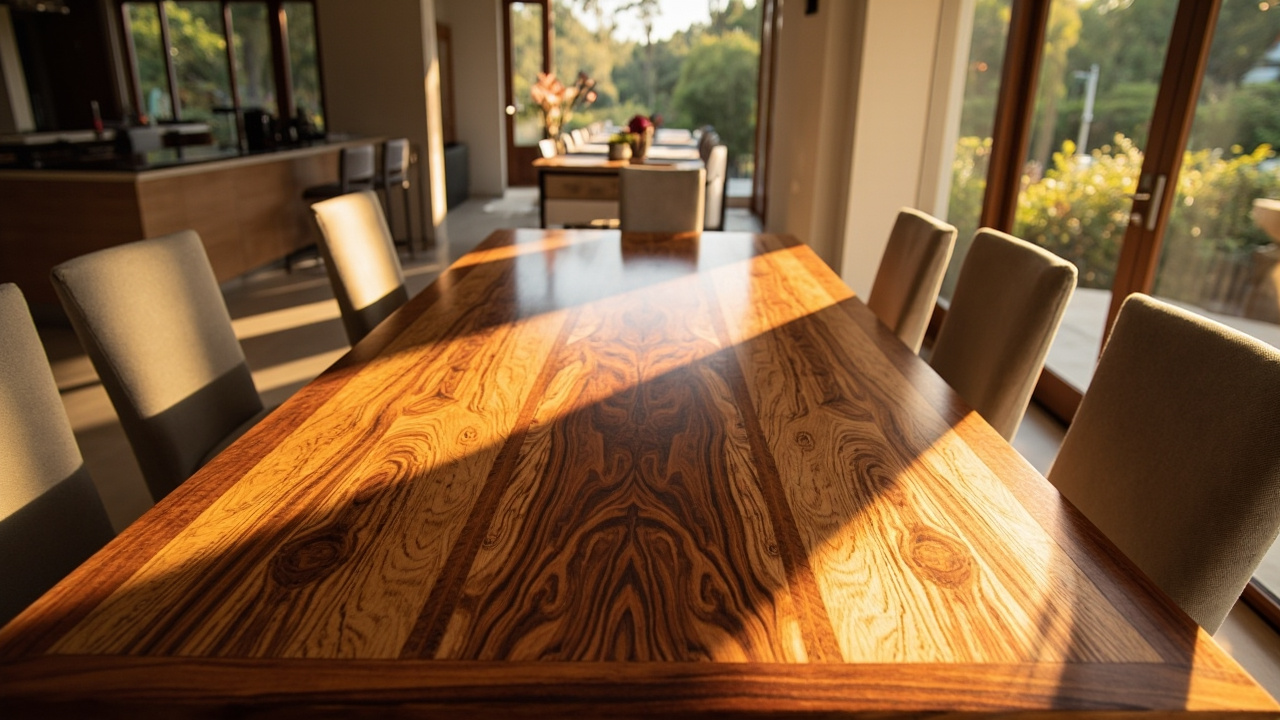 Vietnamese hardwood dining set enhancing a modern Sydney home interior.
