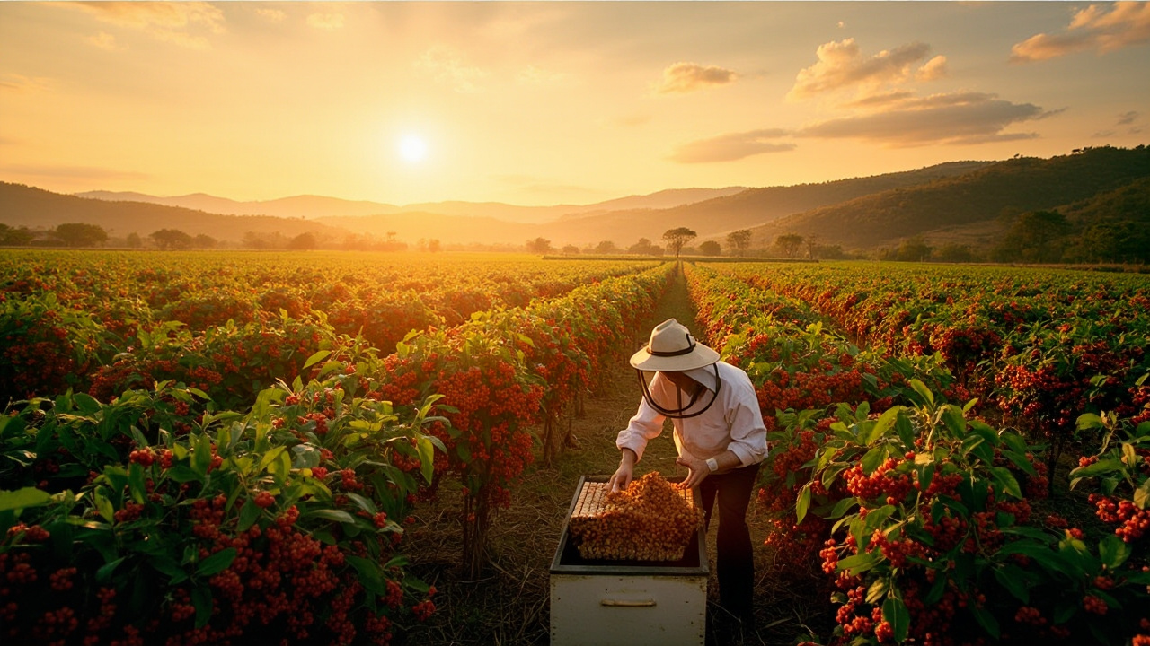 Luc Ngan’s litchi orchards, the heart of premium honey production.